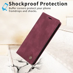 Ultrathin Leather Flip Case Business Wallet Phone Cover - Galaxy A54 5G (Wine Red (YTB - 06))