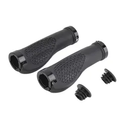 Enhanced Anti-Skid Rubber Bicycle Handlebar Grips for Mountain and Road Cycling (Black)