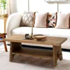 43.4” Wooden Coffee Tables for Living Room, Solid Firwood Tabletop Rectangle Coffee Table, Center Table for Living Room 1