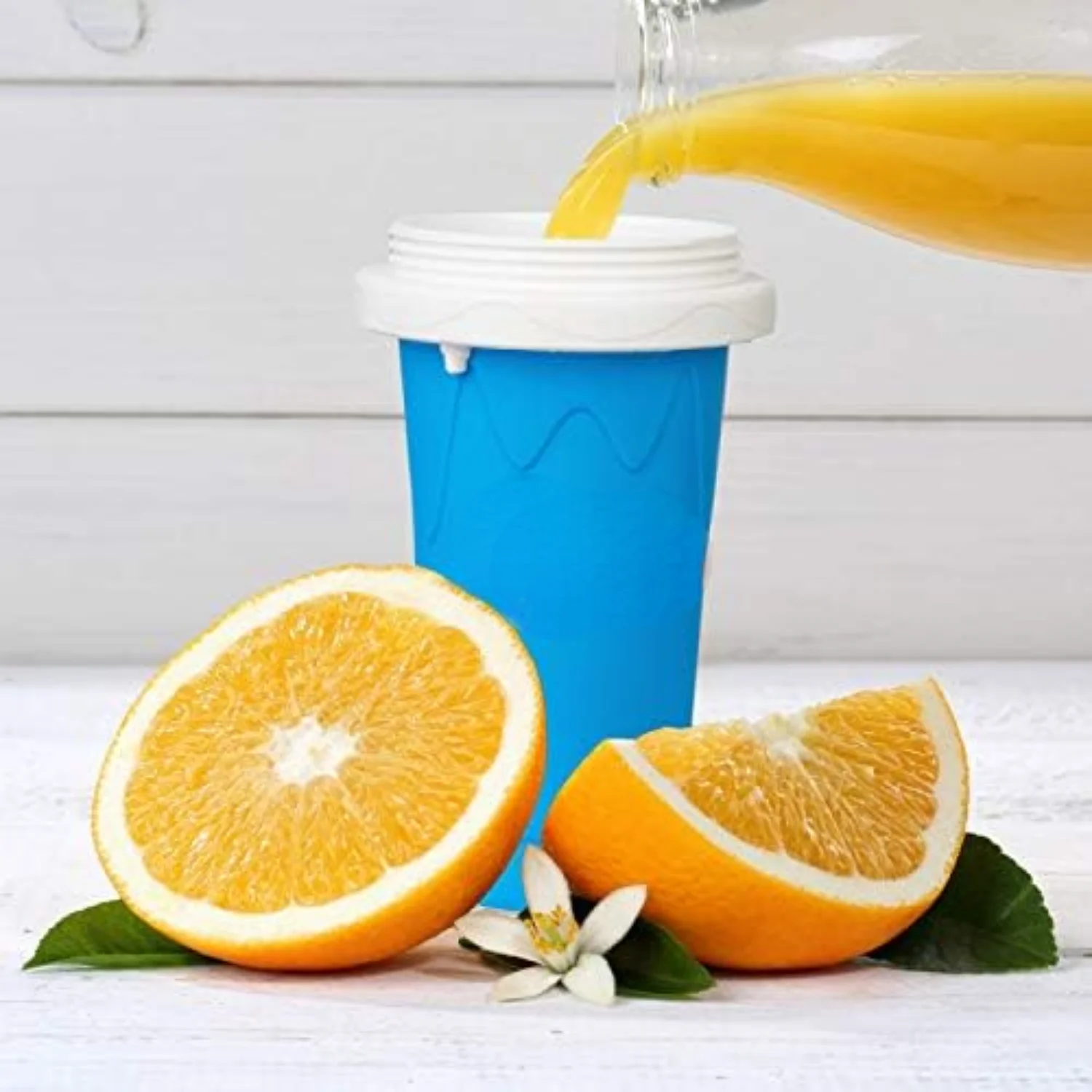 Ice Cup Travel Portable Double Layer Silica Cup Children's Adult Slushy Ice Pinch Hot Summer Cooler Smoothie Silicon