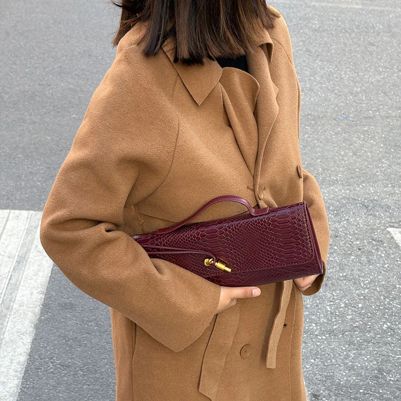 2025 New Arrival Fashionable Crocodile-PatternTop-Handle Bag Fashionable and Unique Bag for Women's Evening Occasions handbags