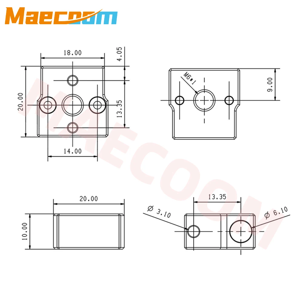 고품질 CR-6 SE 알루미늄 금속 히터 블록, CR-6 SE/CR-6 MAX SE 업그레이드용 도금 구리 히트블록 CR6 SE 실리콘 양말