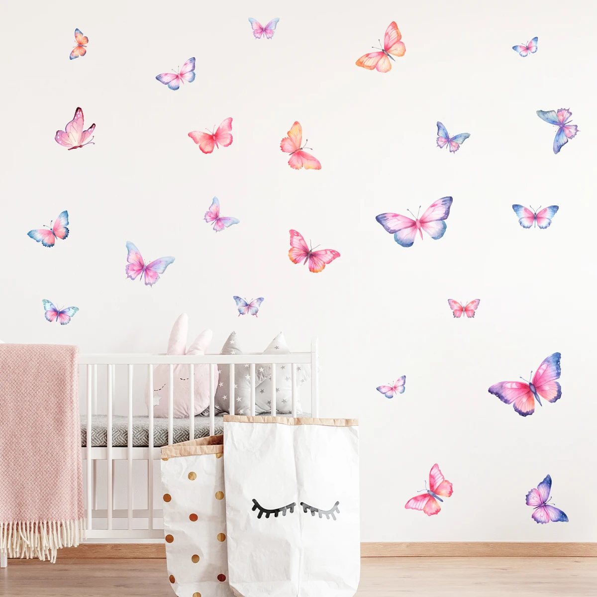 Wall Stickers 1Pc Colorful Butterflies Wall Stickers for Children Room Girls Room Decoration Living Decor for House Bedroom Wall Decals