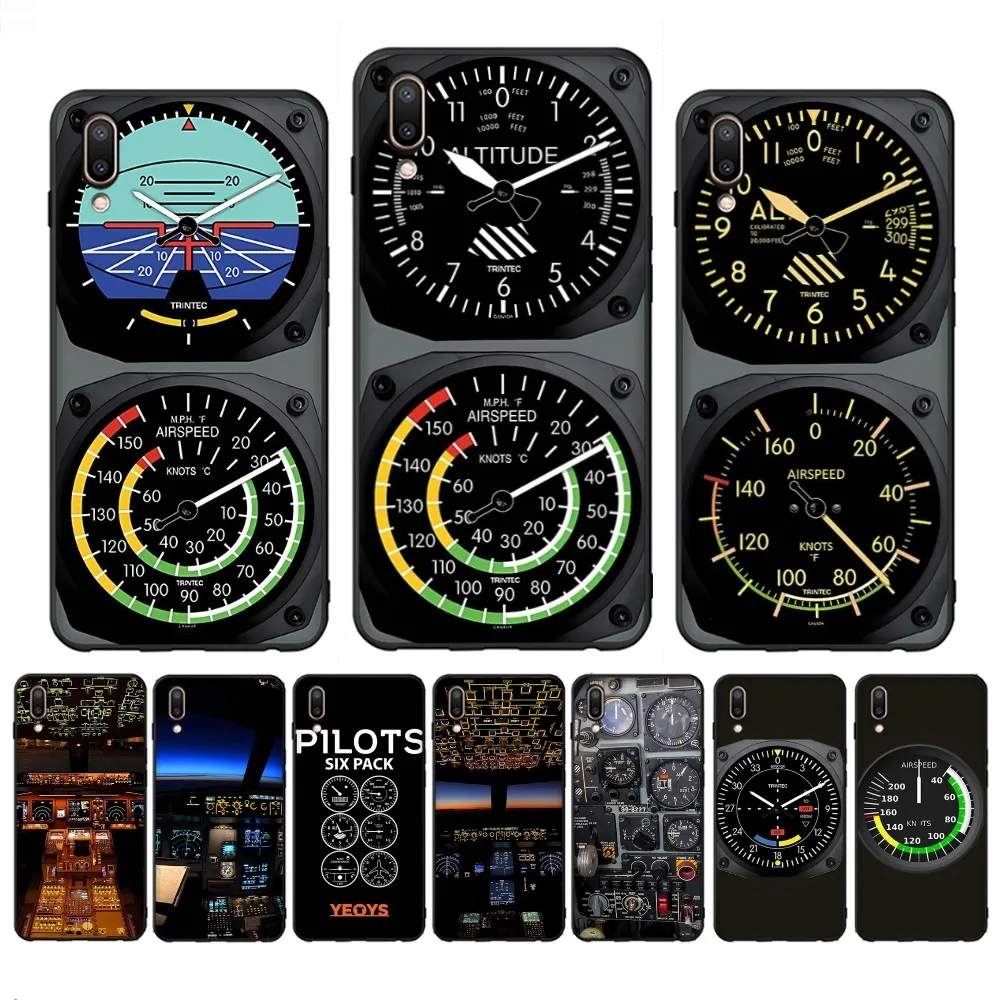 

Aeroplane Helicopter Cockpit Instrument Phone Case For Redmi Note4 X 5 A 6 7 8 Pro T 9 Pro 9S 10 Pro 11 Pro 11S 11Epro PocoM3pro