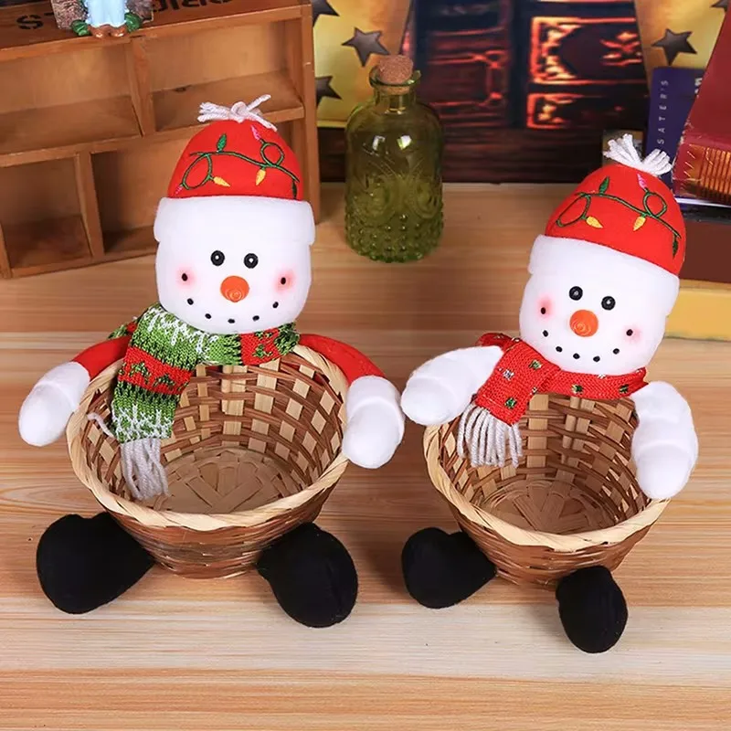 Christmas Candy Packaging Merry Christmas Candy Storage Basket Santa Claus Storage Basket Christmas Candy Decoration Xmas Gifts Box