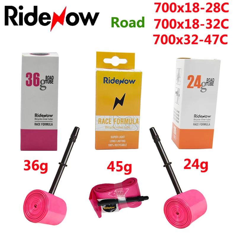 RideNow TPU Road Bicycle Inner Tube 700x18C 23C 25C 28C 32C 35 37 40