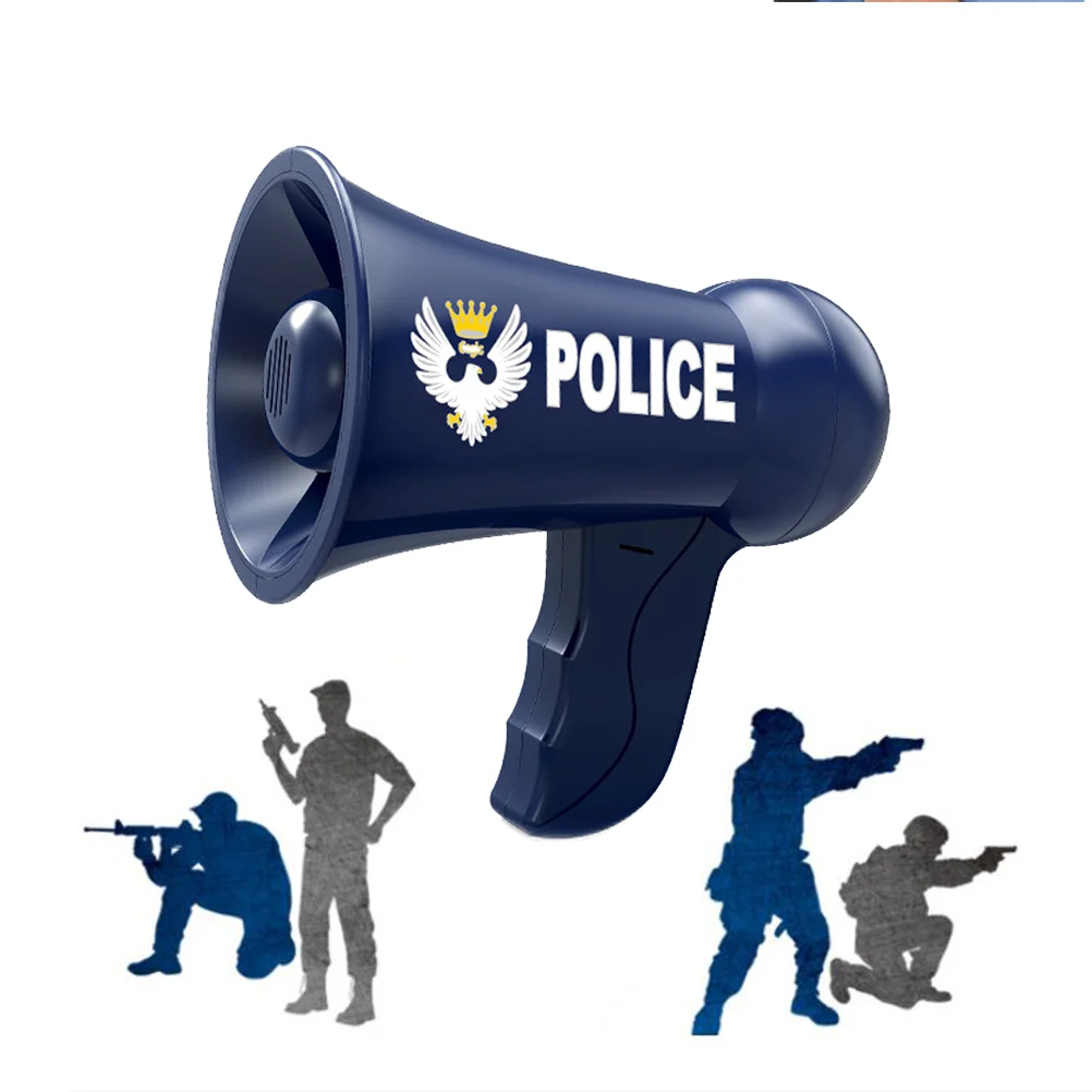 Foldable Durable Kids Voice Amplifier Police Megaphone Toy Clear Sound Child Role Play Cosplay Loudspeaker Team Sports Souvenirs