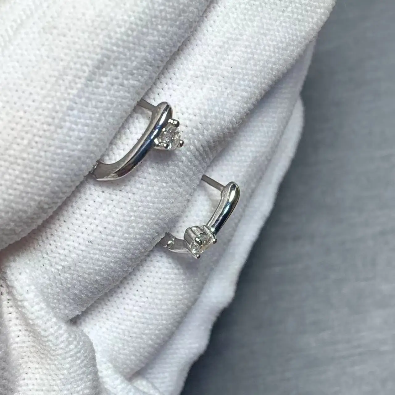 Vintage Moissanite Diamonds Hoop Earrings Simple Classic  Gemstone Jewelry Handmade