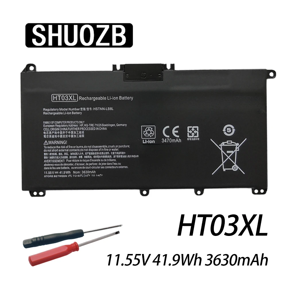 

SHUOZB HT03XL Laptop Battery For HP 14-CE0025TU 14-CE0034TX 15-CS0037T 250 255 G7 HSTNN-LB8L L11421-421 HSTNN-LB8M/DB8R TPN-Q207