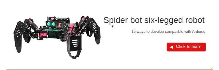 18 dof spinne metalls truktur 6-beiniger hexapod roboter spinnen halterung für arduino roboter diy kit programmier bare roboters pinnen teile – Detail 5