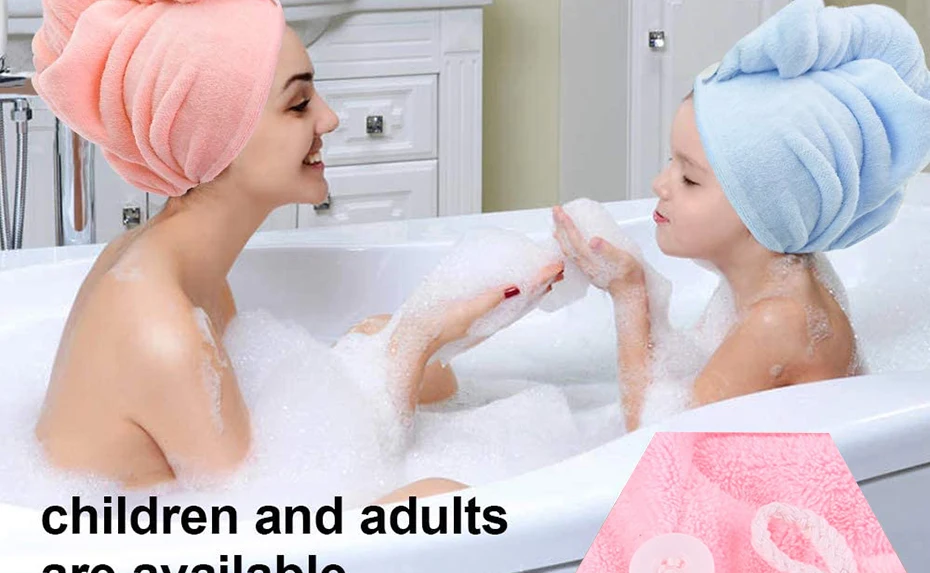 Description Picture 6 of itemMicrofiber Hair Towel,Premium Anti Frizz Hair Drying Wrap for Women & Men  Dry Hair Hat,Super Absorbent,Wrapped Bath Cap