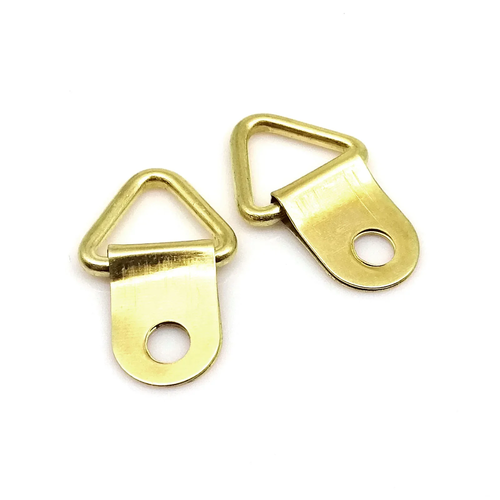 25Pcs Triangle Golden Silver Black D-Ring Hanging Oil Painting Mirror Picture Frame Hanger Art Work Photo Wall Hook With Screw