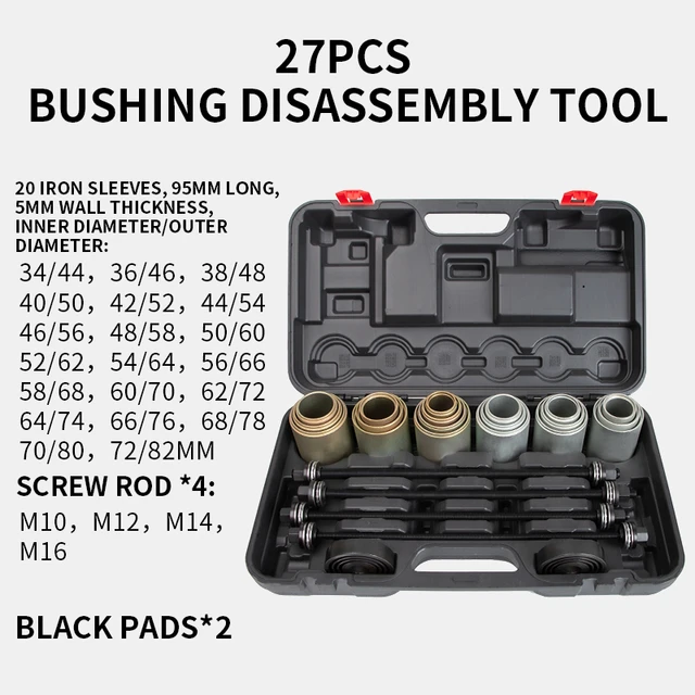 Kit d'outils pour retirer et installer les roulements, bagues et joints 26  pièces