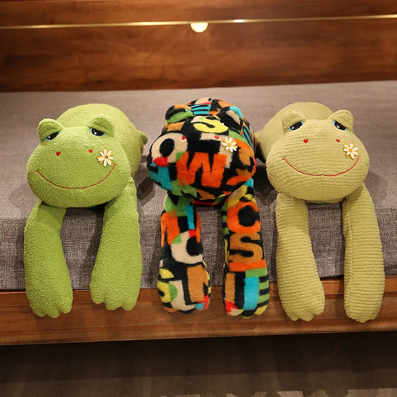 

100CM Funny Long Leg Frog Plush Toy Stuffed Soft Anxious Frog Sleeping Pillow Cushion Creative Doll Toys for Kids Girls Decor