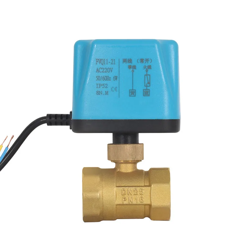 

1/2" 3/4" 1" 2" Motorized Ball Valve 220V 12V 24V Two-Way 2-Wire Brass Electric Pipeline Water Ball Valve Replace Solenoid