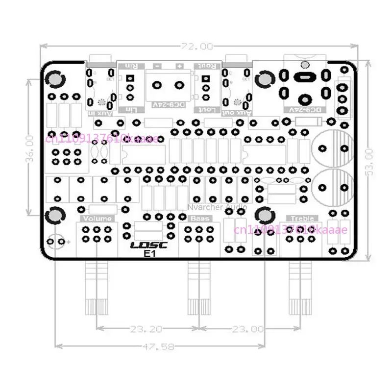 NE5532 미니 프리앰프 톤 보드 홈 시어터용 볼륨 조절 기능이 있는 액티브 필터 프리앰프