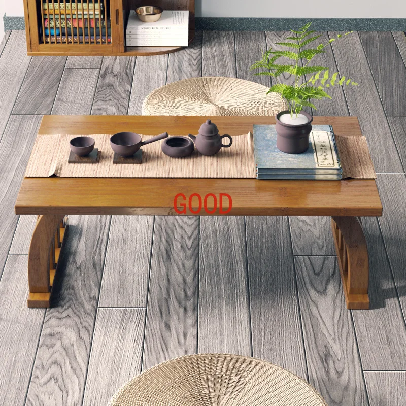Simple Chinese-style Bay Window Small Coffee Table Tatami Balcony Bamboo Tea Table Low Sitting on the Floor Home Furniture
