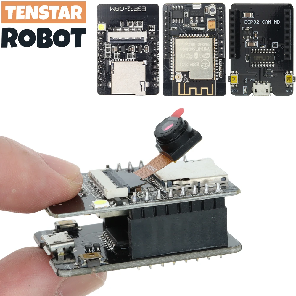 ESP32-CAM-MB 와이파이 모듈 직렬-와이파이 ESP32 캠 개발 보드, 5V 블루투스, OV2640 카메라 DIY