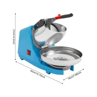 Broyeur à glace électrique 380W, broyeur à glace commercial et domestique avec protection contre la surchauffe, capacité élevée de 143 lb/h, boîtier isolé sûr 3