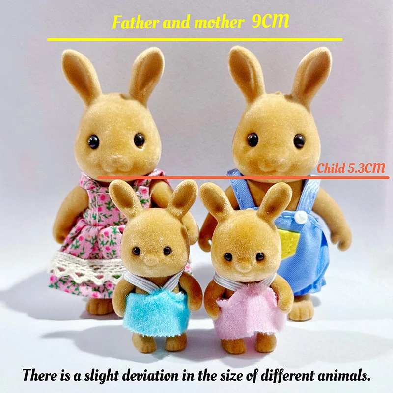 Miniature Dollhouse Furniture Forest Family Accessories For Dolls Bunny Kit Dolls Animals Children's Kitchen Toy 1:12 For Girls dollhouse furniture set doll house toys pretend kitchen toys kitchen toys animal toy set