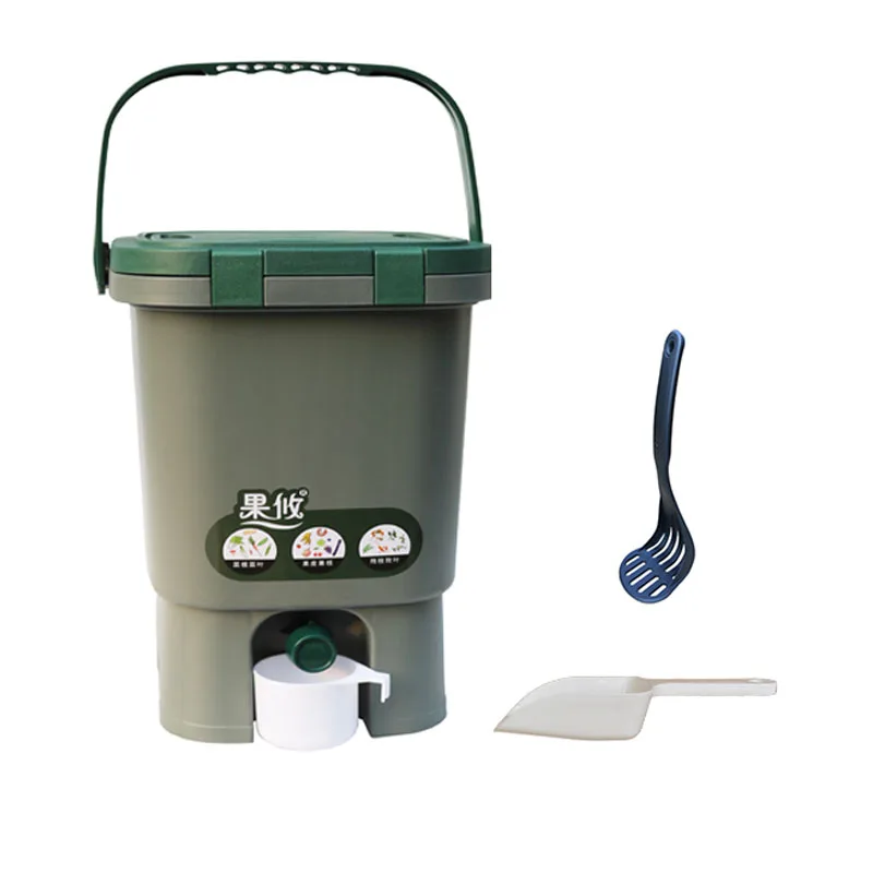 15L קומפוסט סל גן חצר קומפוסט תיבת עלים אורגני דשן תסיסה טנק מטבח אשפה בית מזון פסולת בינס