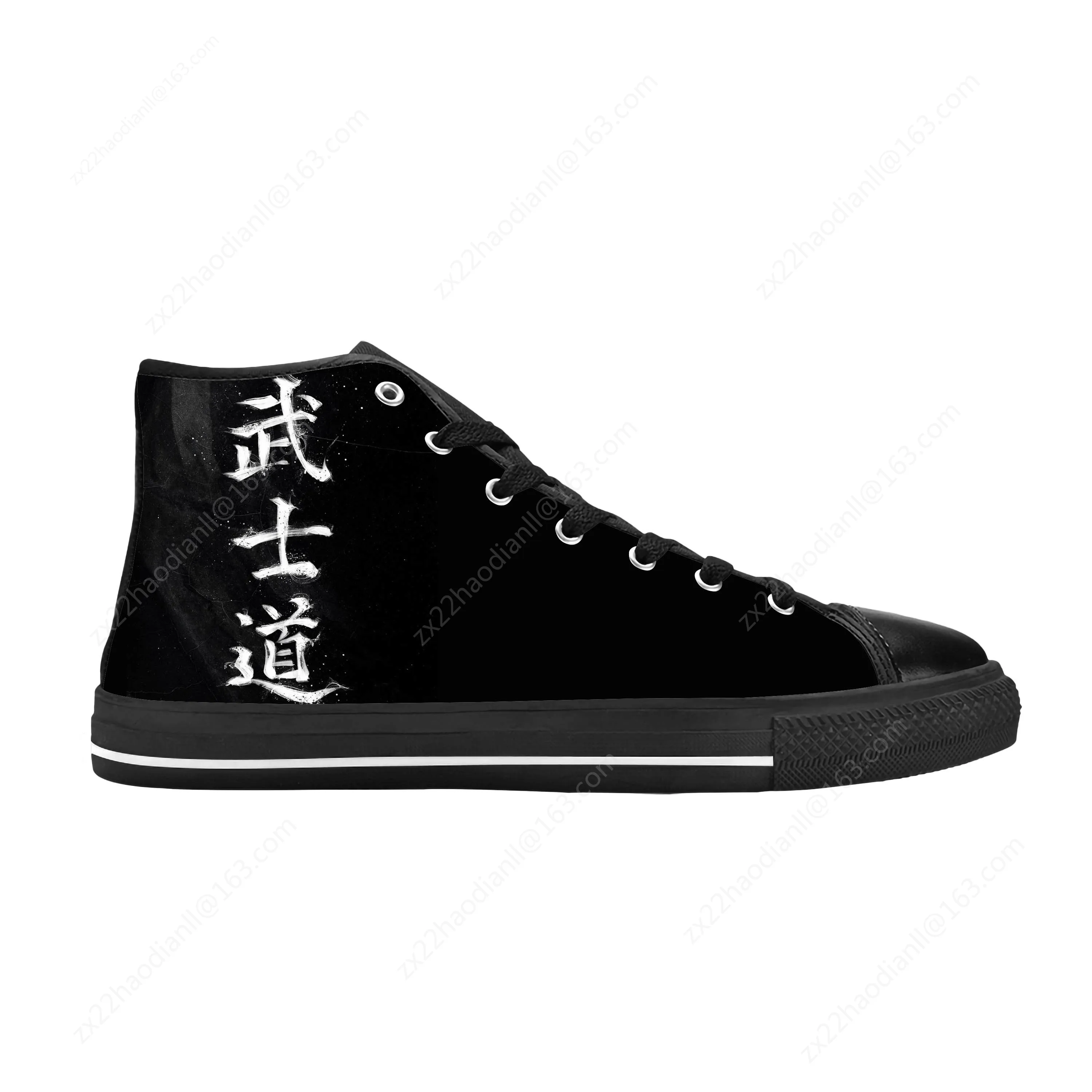 Hot Bushido Samurai Spirit Warrior Japanese Anime Casual Cloth Shoes High Top Comfortable Breathable 3D Print Men Women Sneakers