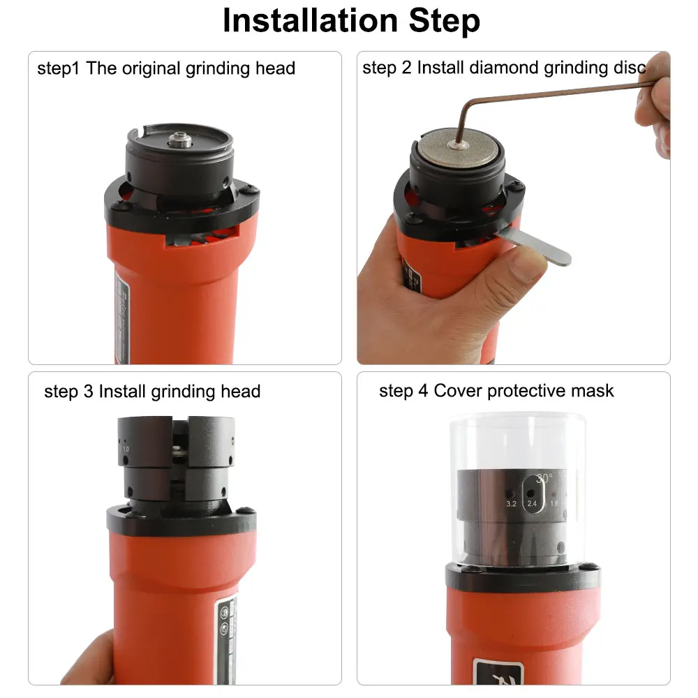 GhionChion Tungsten Electrode Grinder/Sharpener for TIG improvement 1/8" 3/8" 1/4" inch 22.5°and 30° 5