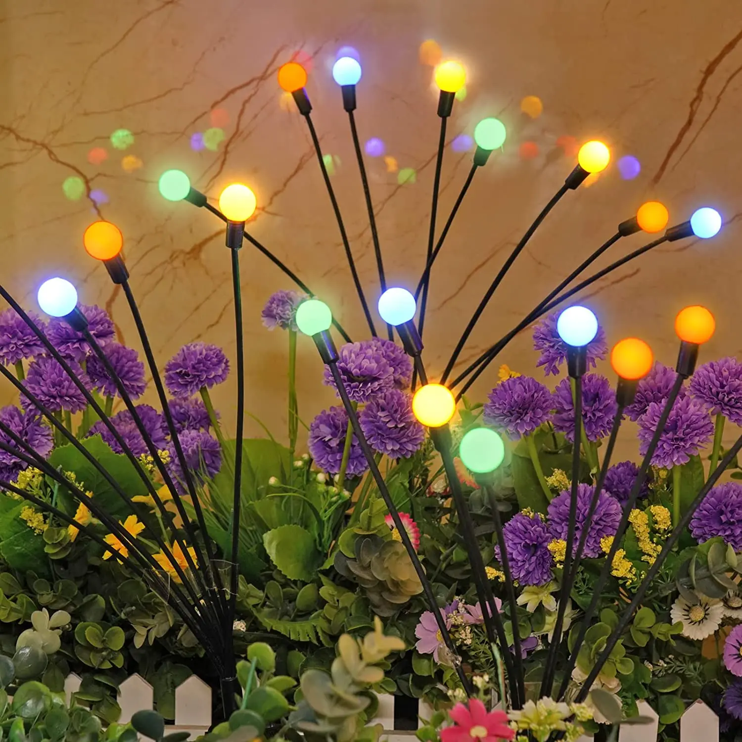 Solar Lights 12LED Firefly Firework Outdoor Waterproof Swaying Light for Yard Patio Pathway Decoration,Garden Light,Solar Decoration Light