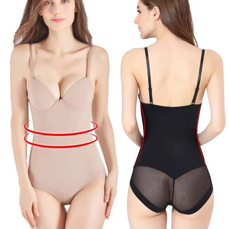 Wechery Body Shapewear Women Shaper Slimming Underwear Sexy Lingerie Smooth Lace Open Crotch Bodysuit Tummy Control Shapers
