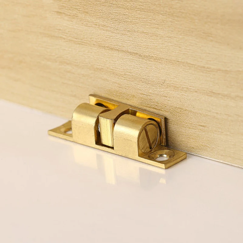40-70mm Brass Cabinet Door Catches Adjustable Double Spring Steel Ball Catch Furniture Door Latch Stoppers 1PCS,magnetic cabinet catches,door catches,magnetic cabinet latches,cabinet door latch,door stops,cabinet door stop