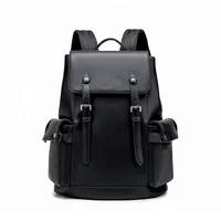 New Fashion Backpack Men Luxury Solid Leather Men's Backpack Business Travel Laptop Backpack Male High Capacity School Bag 1