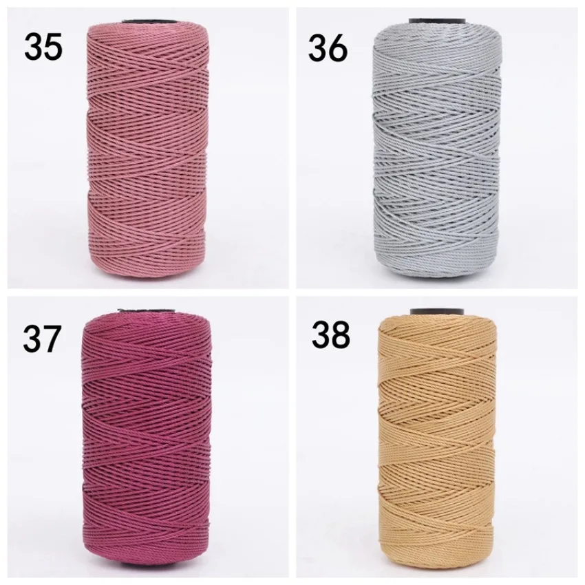 New 3-strand Polypropylene Ice Silk Thread DIY Hand Knitting Bag Hat Shoes Yarn Summer Crochet Thread  뜨개실