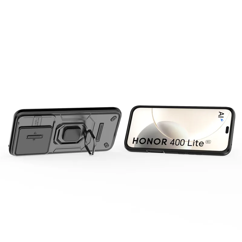 Enhanced Phone Case with Slide Window Cover and Stand Holder - Shockproof and Stylish Protection