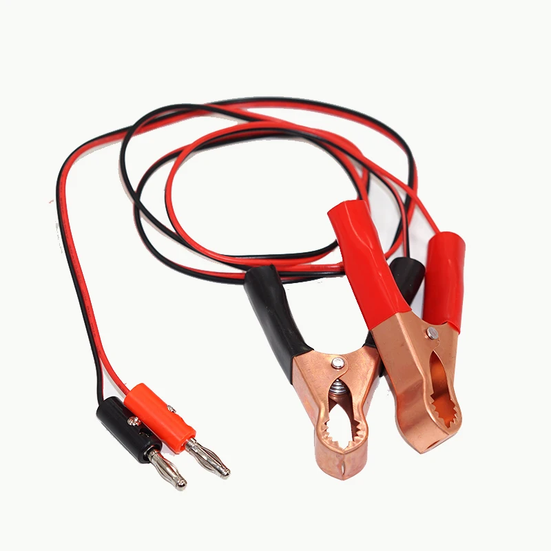 CAR Battery Clip Clamp Alligator clip to 4MM BANANA PLUG Connectors 100CM alligator clips