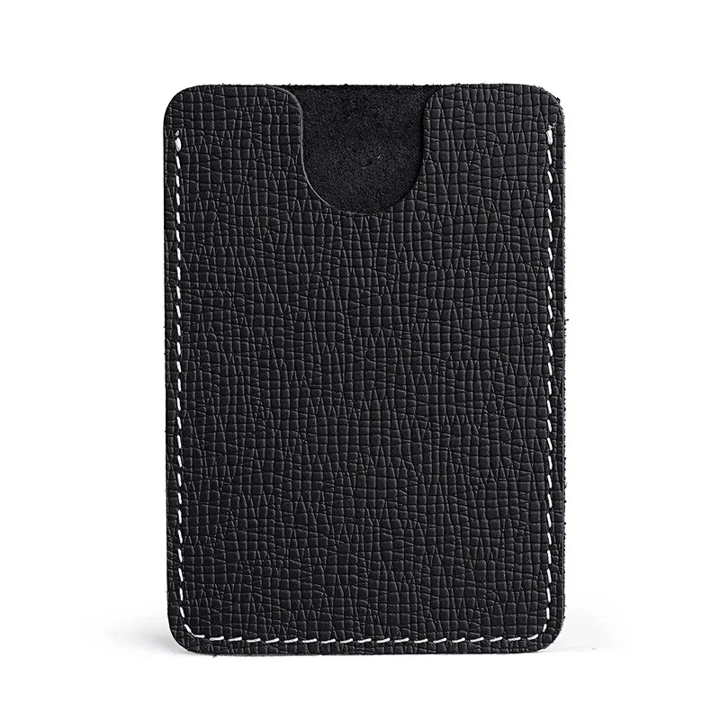 Sleek Ultra-Thin Full-Grain Leather Card Holder Wallet
