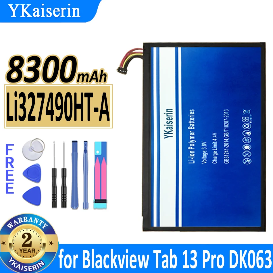 

Аккумуляторная батарея ykaisсеребрина 8300 мАч для Blackview Tab 13 Pro DK063 13pro Bateria
