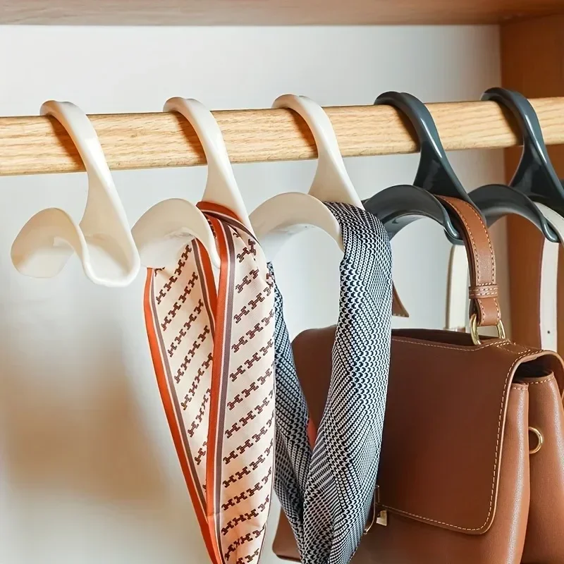 Widen Multipurpose Hangers Connection Hook Space Saving Hat Silk Scarf Shawls Handbag Hanging Rack Wardrobe Organizer