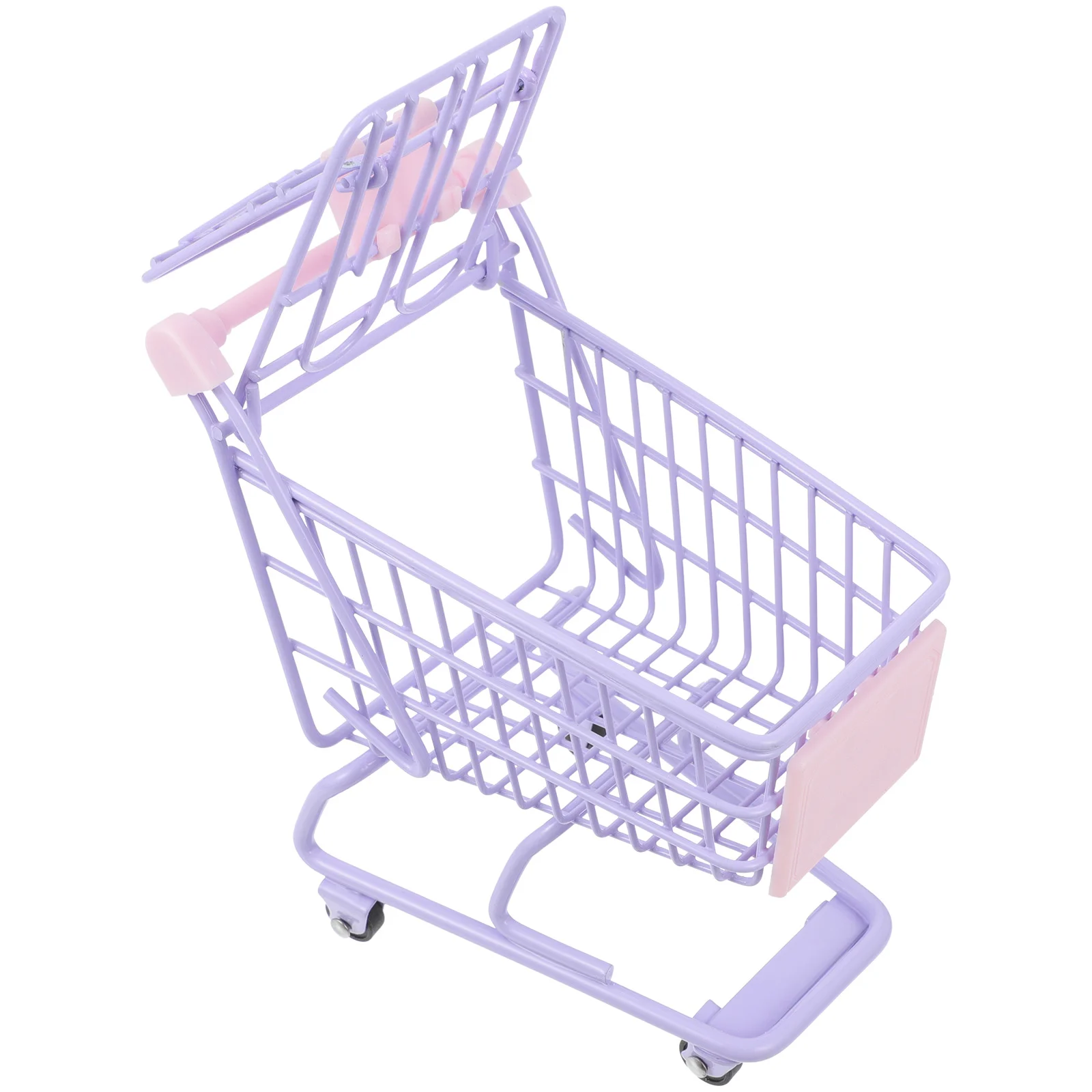 Wheelbarrow Mini Shopping Cart Trolley Handcart Household Utility Model Metal Lavender Child 4