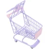 Wheelbarrow Mini Shopping Cart Trolley Handcart Household Utility Model Metal Lavender Child 4