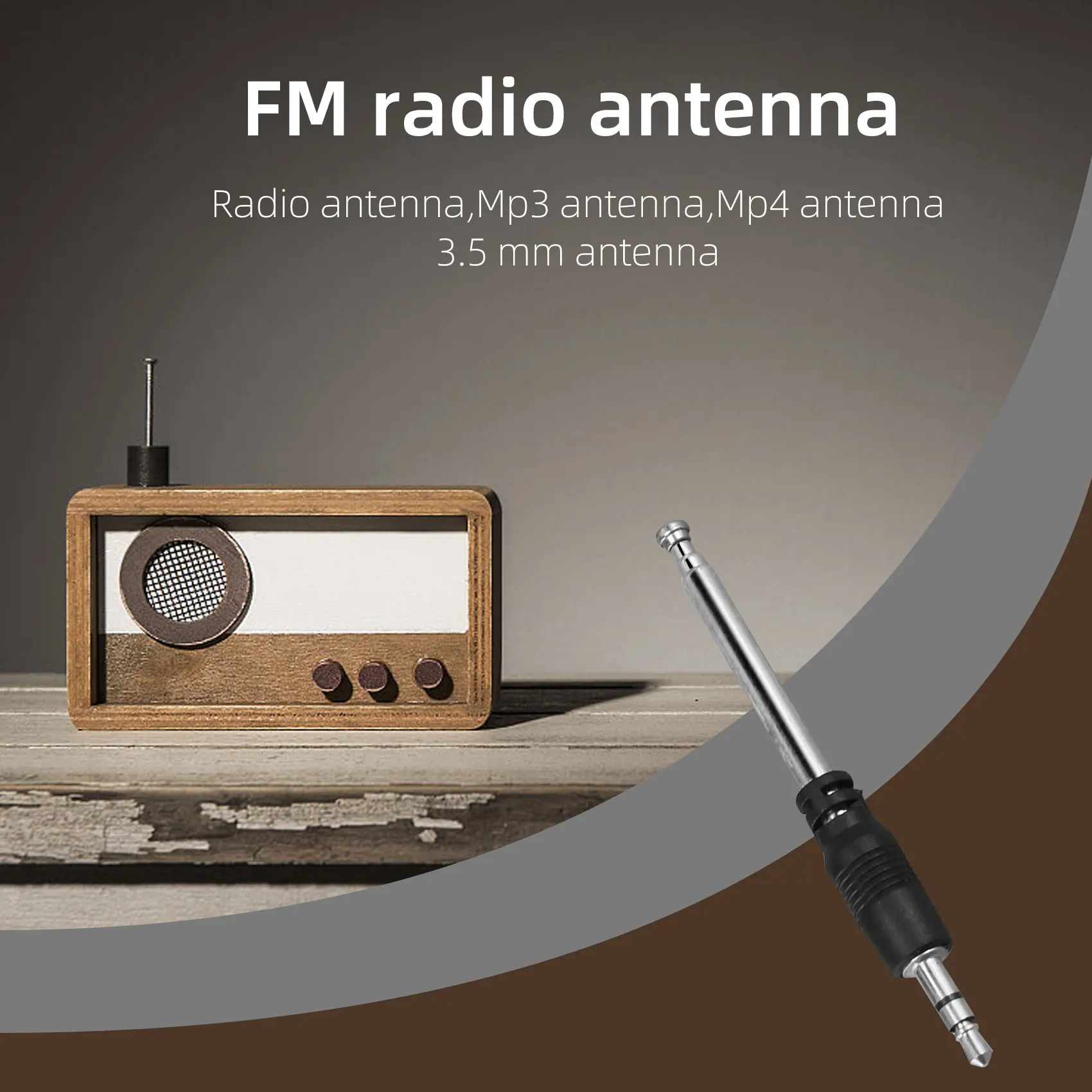 Radio Antenna 3.5Mm 4 Sections Telescopic FM Antenna Radio for Mobile Cell Phone Mp3 Mp4 Audio Equipment, mobile phone antenna