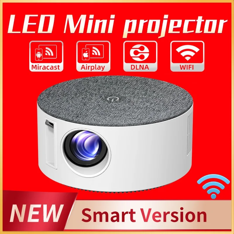 

LED Mini Projector Intelligent Same Screen Edition With Integrated Sound System Multimedia Player Connected To Multiple Devices