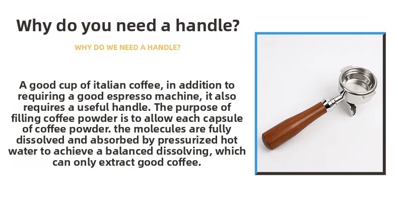 Description Picture 2 of itemCoffee brewing head single double mouth multi-specification coffee machine handle, suitable for E61 Aibo coffee machine