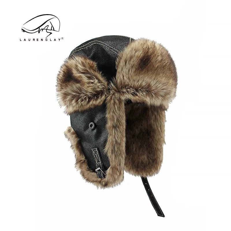 CUCUBA Cappello Di Pelle Di Montone Shearling Invernale Ushanka Uomo