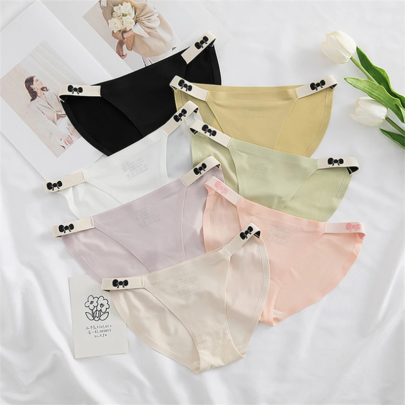 6pcs Invisible Briefs Women's Underwear Low Waist Traceless Seamless Panties  Girl Elastic Underpants Ice Silk Triangle Pants - AliExpress