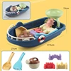 Sand Modeling Sand Box Toy for Kiddie Sand Sculpture Plastic Mold Seaside Toy Molds 7pcs Beach Water for Play Toy Kids F 2
