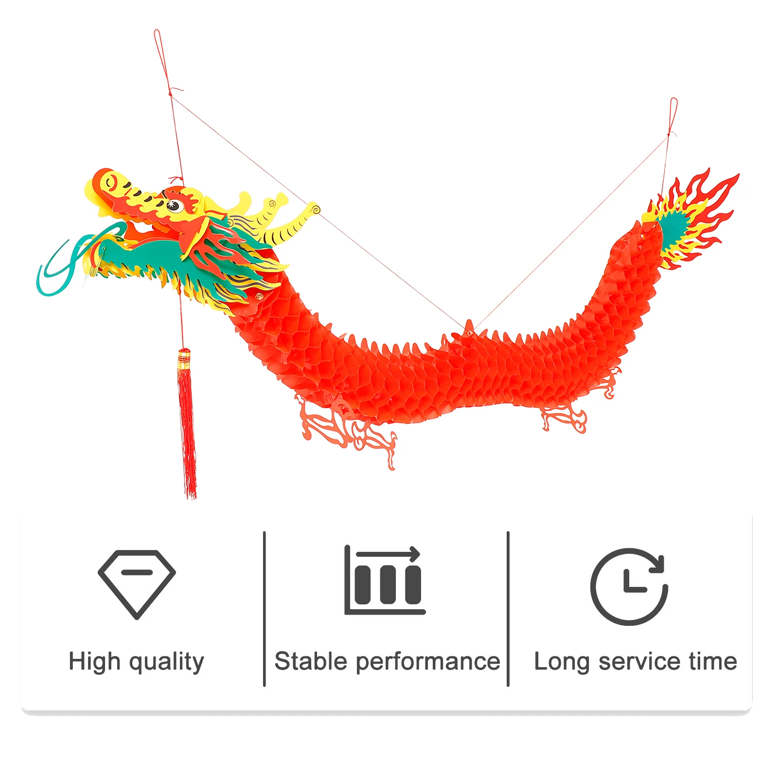 1.5M Chinese New Year Spring Festival Dragon Lantern Plastic Hanging Lantern Ornaments for Decoration 2