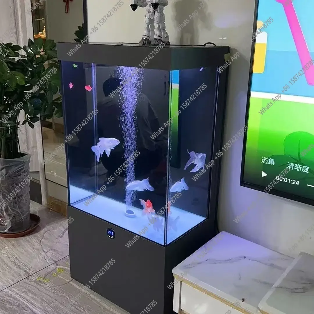 G-MX Vertical Fish Tank Self-circulating Landing Bottom Filtration ...