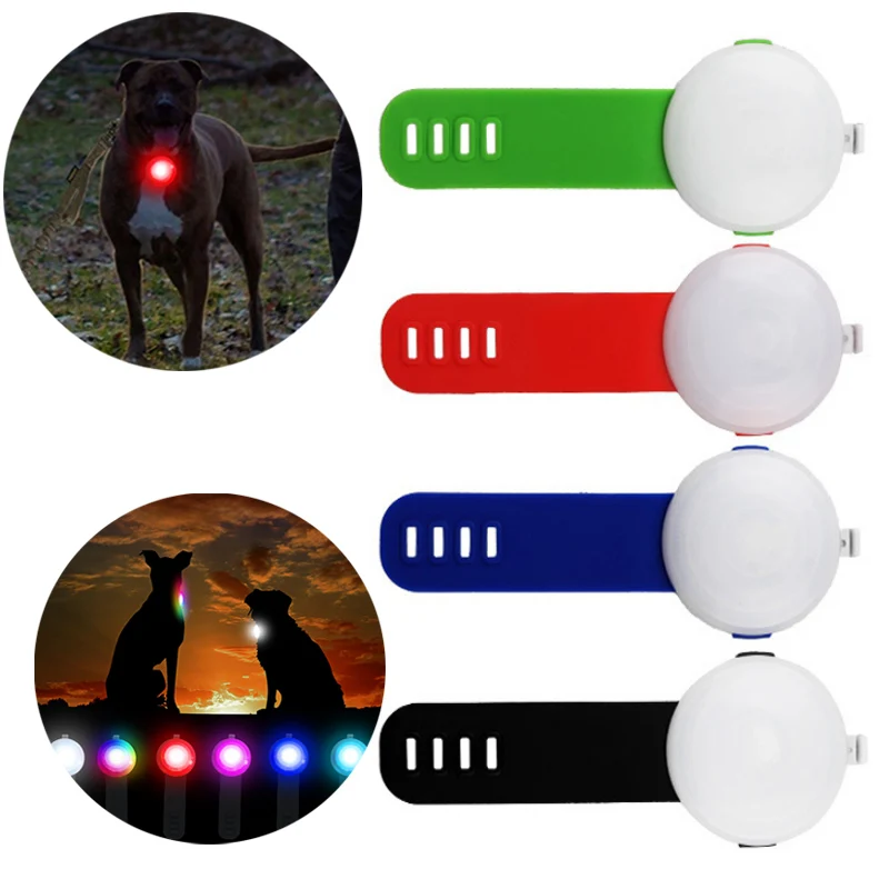

IPX8 Waterproof LED Pet Dog Collar Pendant USB Rechargeable Night Safety Pet Light Flashing Pendant Collar for Dog Accessories