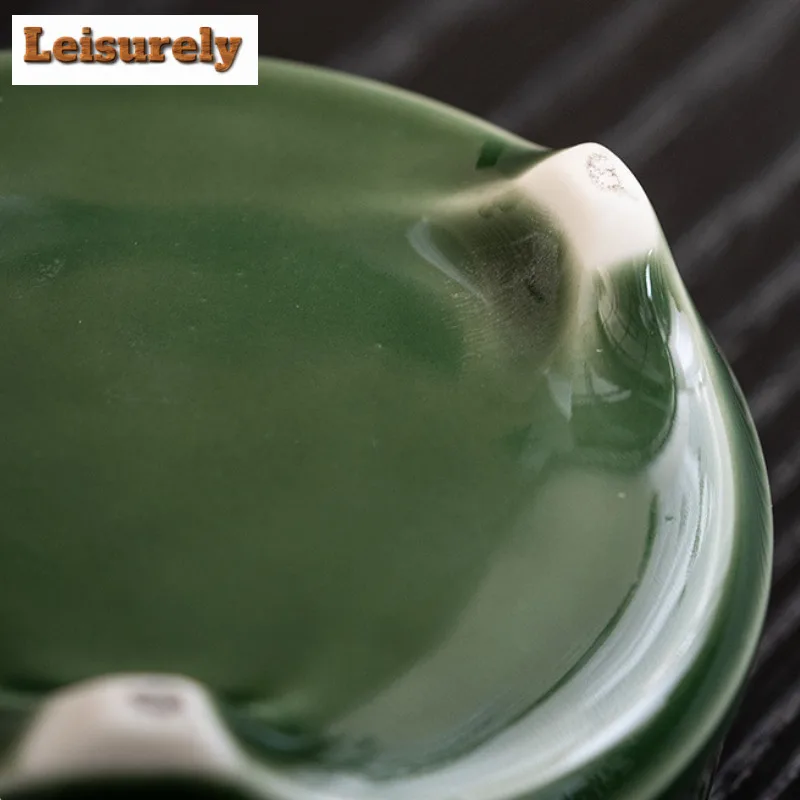 Relief Bamboo Charm Ceramic Incense Burner Chinese Tripod Thread Aroma Insertion Seat Home Indoor Small Aromatherapy Furnace