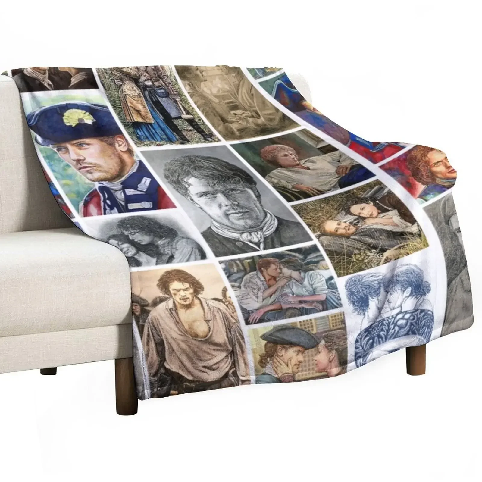 

Outlander collage of artwork Throw Blanket Comforter Beach Decoratives Designers Blankets